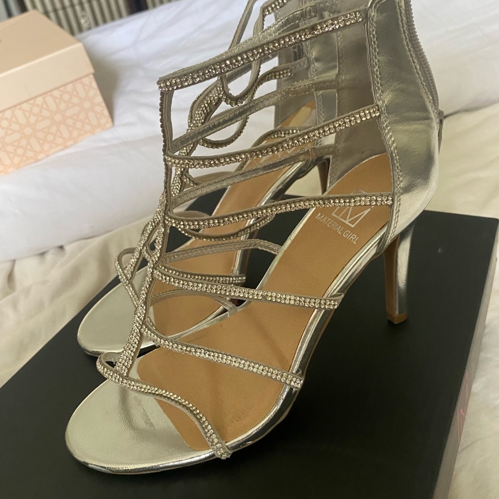 material girl glittery heels